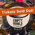 Headline "Tickets Sold Out" with the Empty Bowls logo and bowls in the background